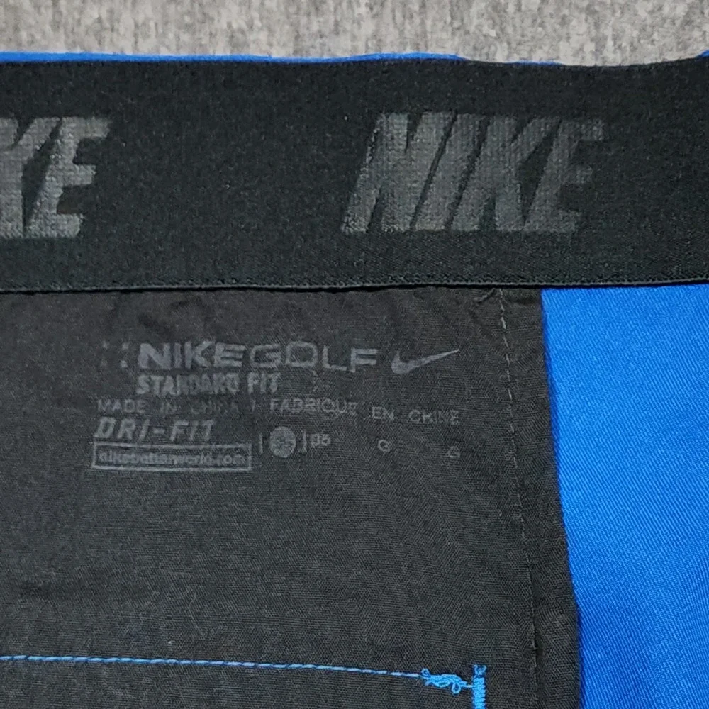 Nike‎ Golf Shorts 35 x8 Mens Blue Dri-FIT Standard Fit Performance Sport 18